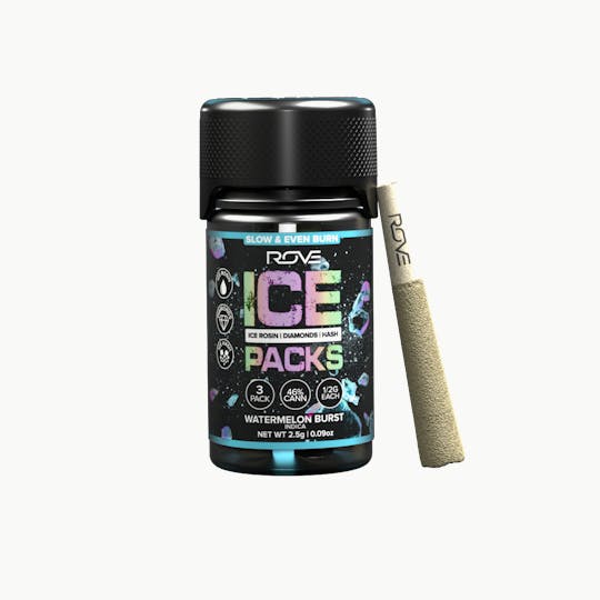 ROVE - Watermelon Burst | Ice Packs Rosin, Diamond, Hash Infused | 3pk - 1