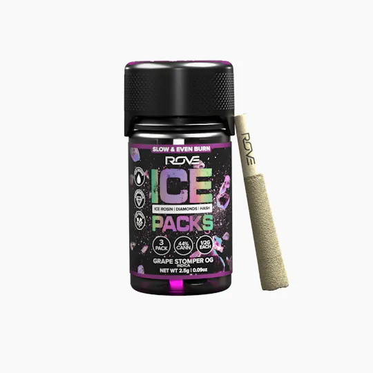 ROVE - Grape Stomper OG | Infused Ice Packs (Rosin, Hash, and Diamonds) | 3 Pack - 1