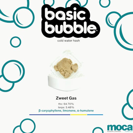 MOCA Humboldt - Basic Bubble - 1g Teal Label - Zweet Gas - 1