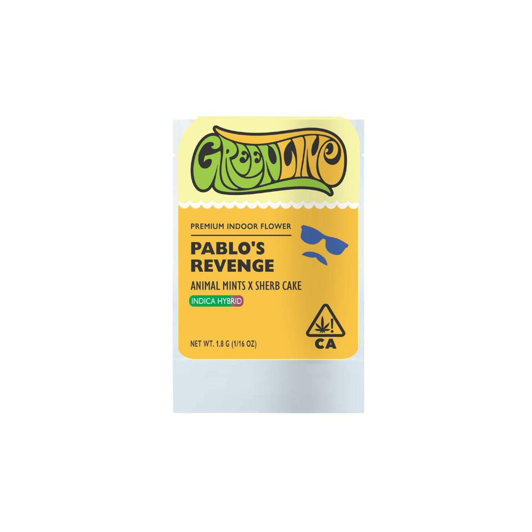 Greenline - Pablo’s Revenge - 1/16 oz - Indoor - Indica Hybrid - 1.8g - 1