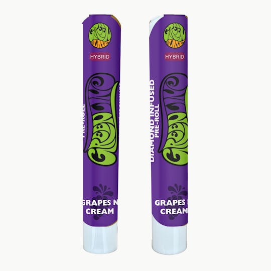 Greenline - Grapes N Cream - Diamond Infused - Indoor Flower Pre-Roll - Hybrid - 1g - 1