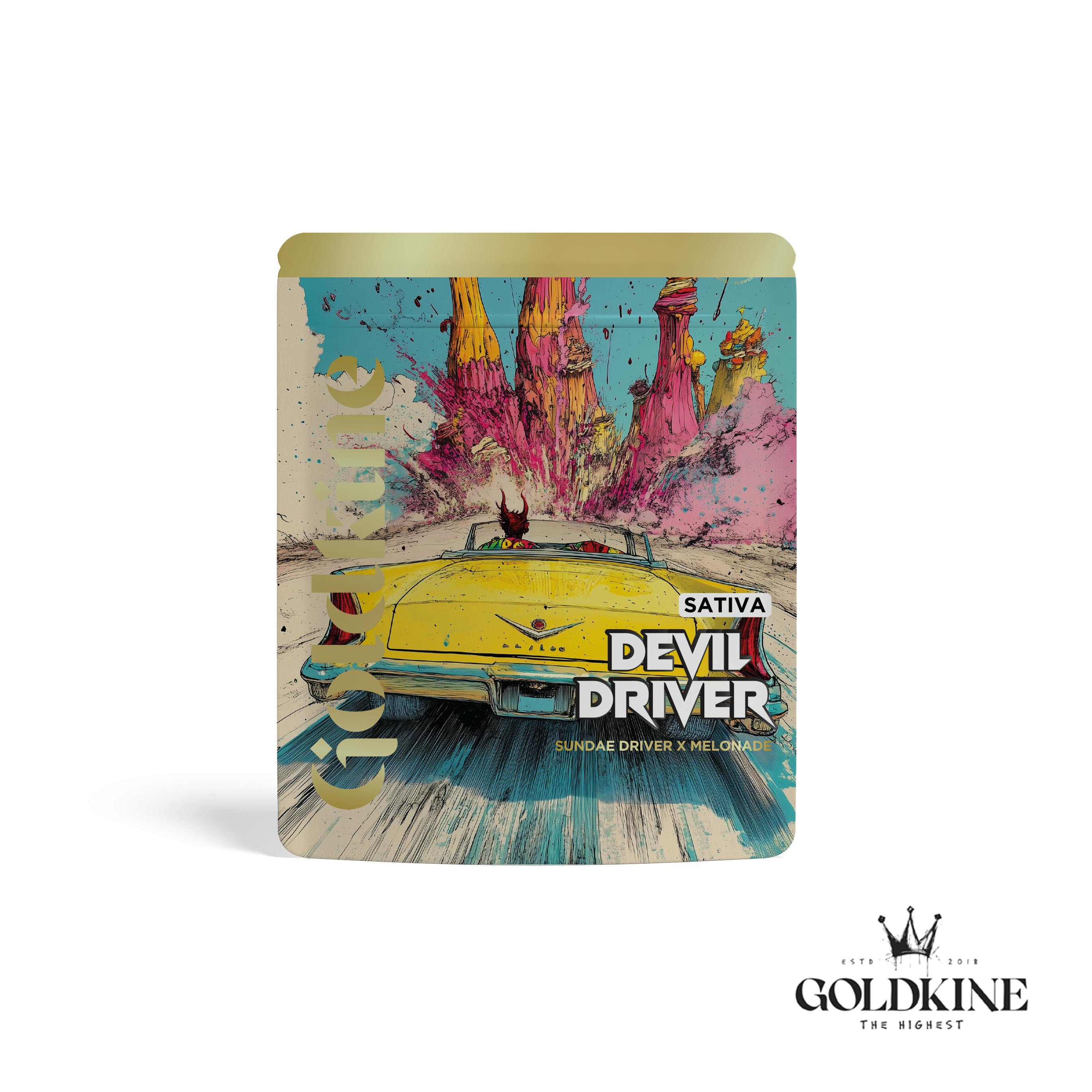 Goldkine - Goldkine Flower 14G (Mylar) | Devil Driver - 1