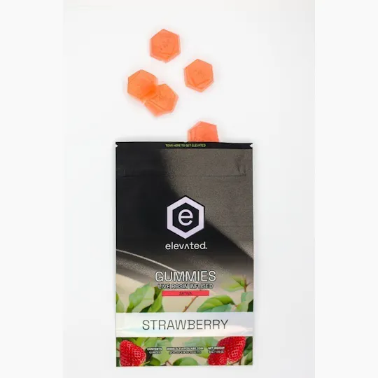 Elevated Labs - Elevated | Strawberry Live Rosin Infused Gummies | 100mg | 10ct | 10mg/ea - 1