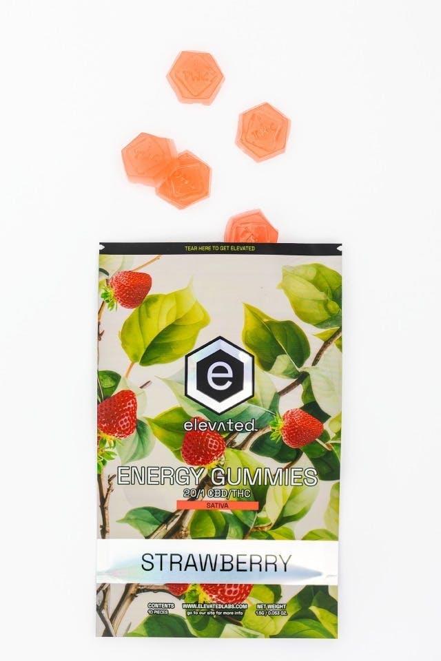 Elevated Labs - Elevated | Strawberry CBD:THC 20:1 Energy Gummies - 1