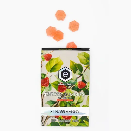 Elevated Labs - Elevated | Strawberry Energy Gummies | 20:1 CBD:THC | 10mg | 10ct | 1mg/ea - 1