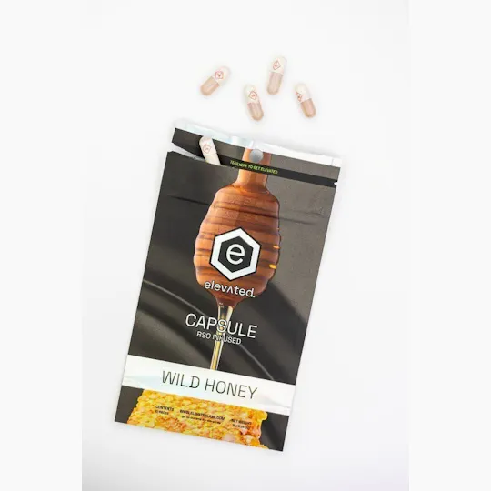 Elevated Labs - Wild Honey Caps | Indica | RSO Capsules | 100mg | 10ct | 10mg/ea - 1