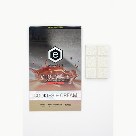 Elevated Labs - Cookies & Cream Chocolate Live Rosin Infused 100mg - 1
