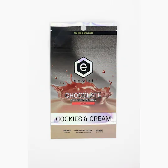 Elevated Labs - Elevated | Live Rosin Cookies & Cream Chocolate | 100mg | 10ct | 10mg/ea - 1