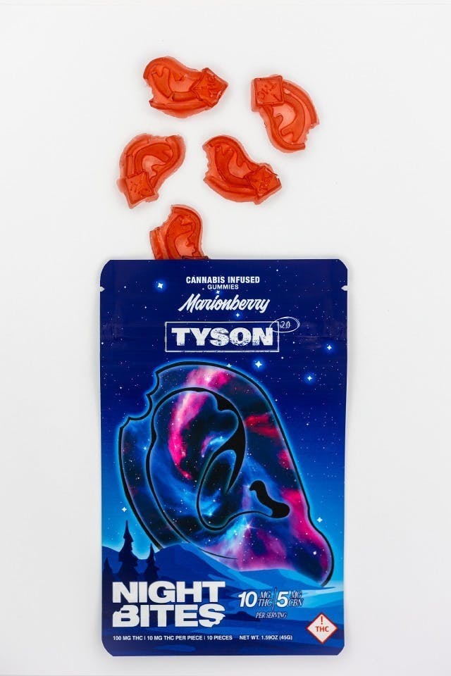 Elevated Labs - Elevated x Tyson 2.0 | Night Bites Marionberry | Gummies | 10ct | 10mg/ea - 1