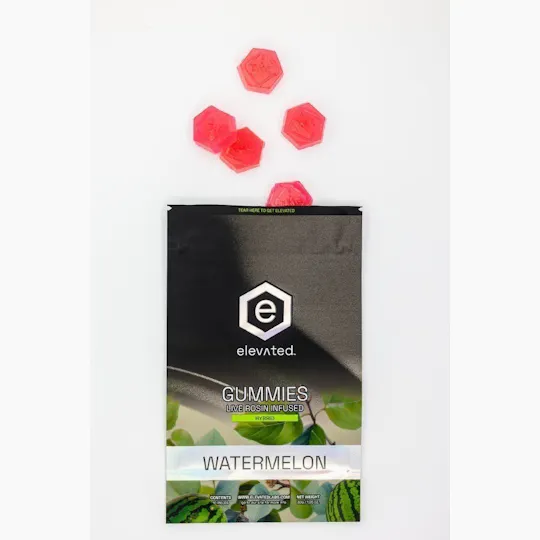 Elevated Labs - Elevated | Watermelon Live Rosin Infused Gummies | 100mg | 10ct | 10mg/ea - 1