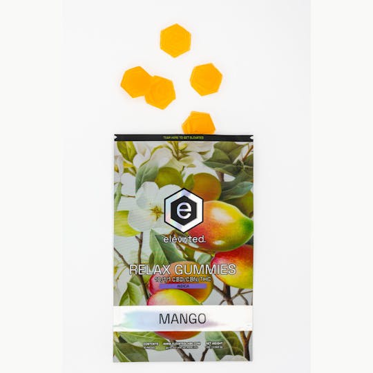 Elevated Labs - Mango CBD/CBN/THC Gummies (RELAX) 100mg - 1