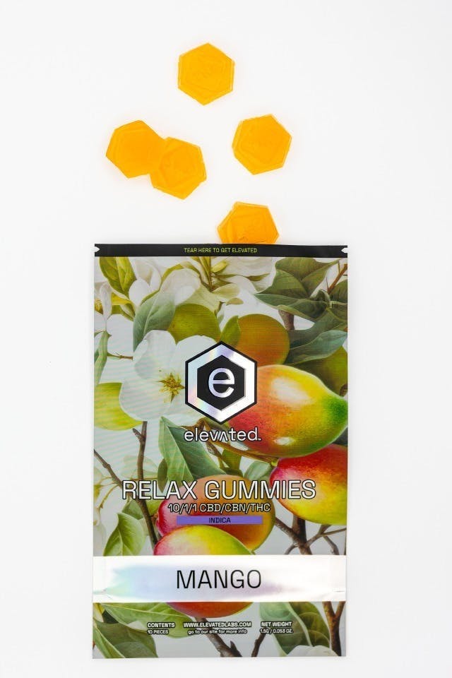 Elevated Labs - Mango CBD/CBN/THC Gummies (RELAX) 100mg - 1