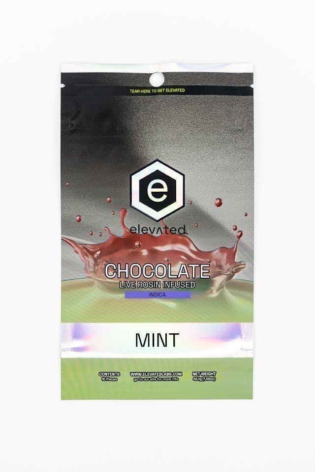 Elevated Labs - Elevated | Live Rosin Mint Chocolate | 100mg | 10ct | 10mg/ea - 1