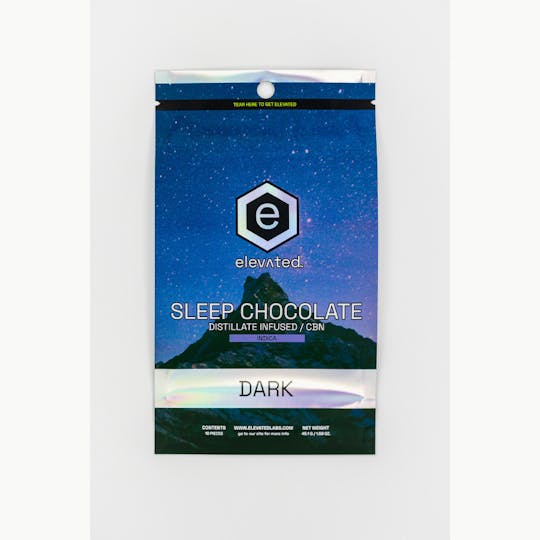 Elevated Labs - Dark Chocolate Distillate Infused (SLEEP) 100mg - 1