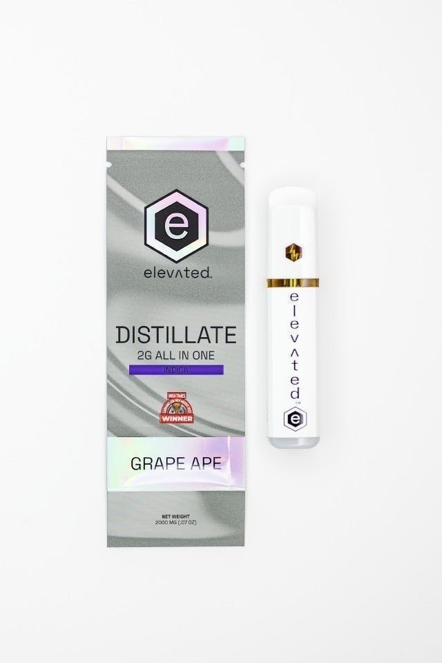 Elevated Labs - Elevated | Grape Ape | Distillate Disposable | 2g - 1