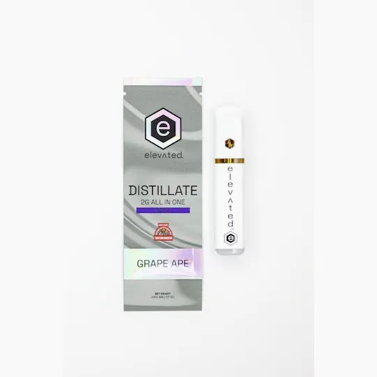 Elevated Labs - Elevated | Grape Ape | Distillate Disposable | 2g - 1