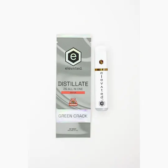 Elevated Labs - Elevated | Green Crack | Distillate Disposable | 2g - 1
