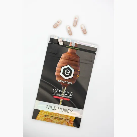 Elevated Labs - Wild Honey Caps | Sativa | Live Rosin Capsules | 100mg | 10ct | 10mg/ea - 1