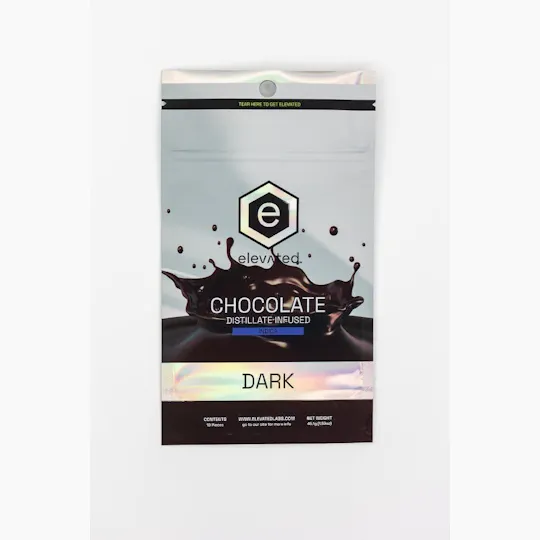 Elevated Labs - Elevated | Distillate Infused Dark Chocolate | 100mg | 10ct | 10mg/ea - 1