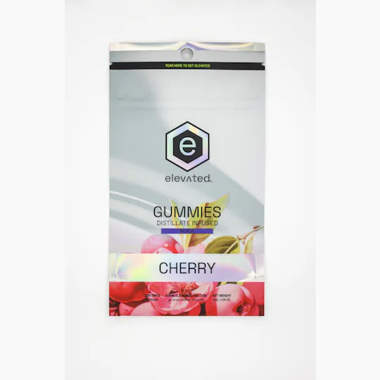 Elevated Labs - Elevated | Cherry Distillate Infused Gummies | 100mg | 10ct | 10mg/ea - 1