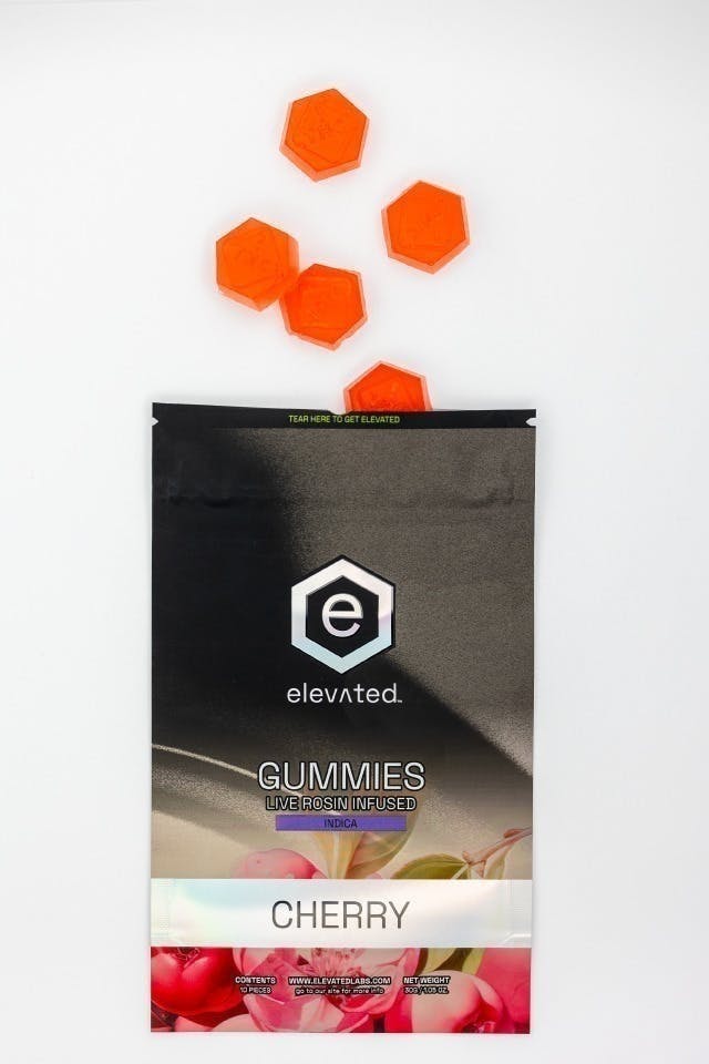 Elevated Labs - Elevated | Cherry Rosin Infused Gummies | 100mg | 10ct | 10mg/ea - 1