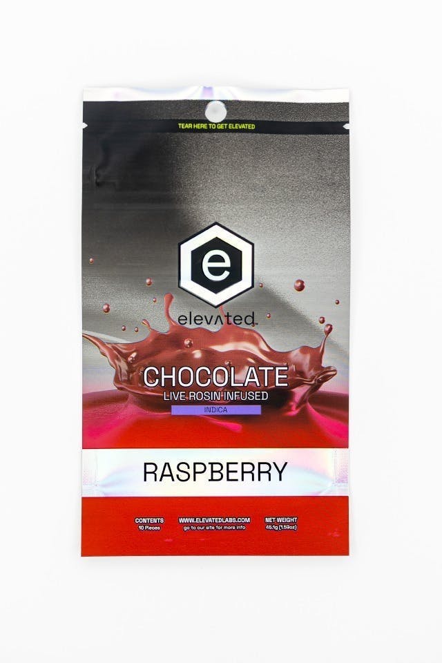 Elevated Labs - Elevated | Rosin Raspberry Milk Chocolate | 100mg | 10ct | 10mg/ea - 1