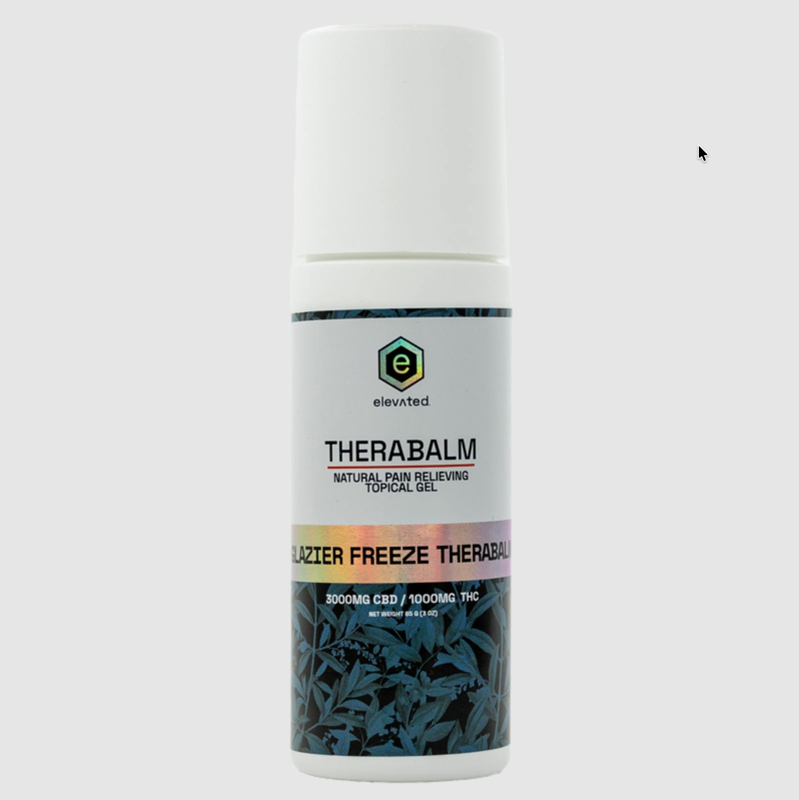 Elevated Labs - Therabalm Roll-On | Glacier Freeze | Balm | CBD:THC 3000mg:1000mg | 3oz - 1