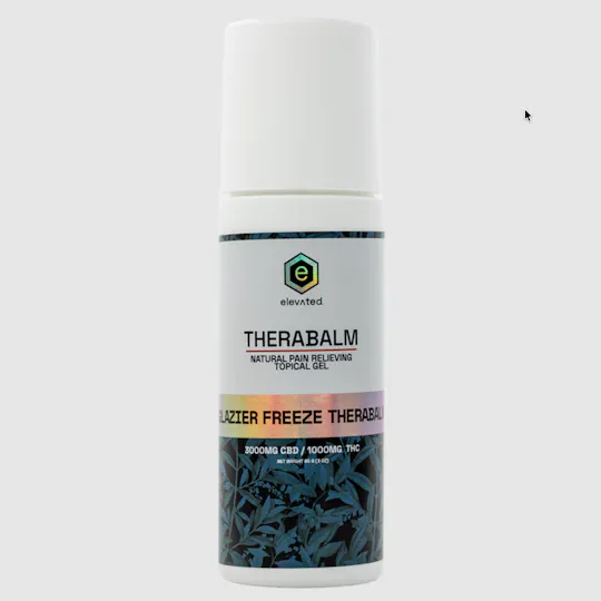 Elevated Labs - Therabalm Roll-On | Glacier Freeze | Balm | CBD:THC 3000mg:1000mg | 3oz - 1