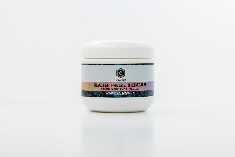 Elevated Labs - Therabalm Topical Gel | Glacier Freeze | Balm | CBD:THC 3000mg:1000mg | 4oz - 1