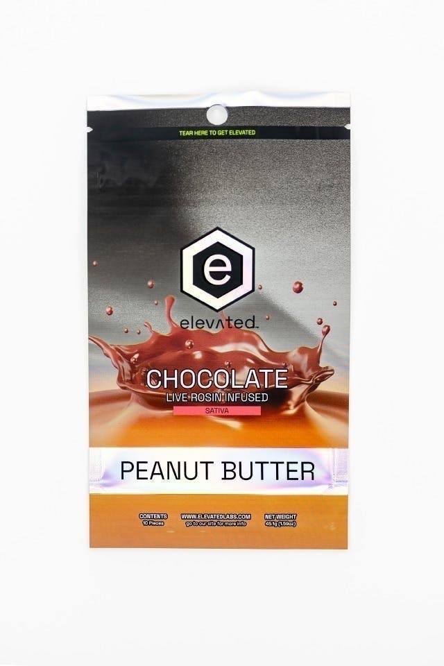 Elevated Labs - Elevated | Live Rosin Peanut Butter Chocolate | 100mg | 10ct | 10mg/ea - 1