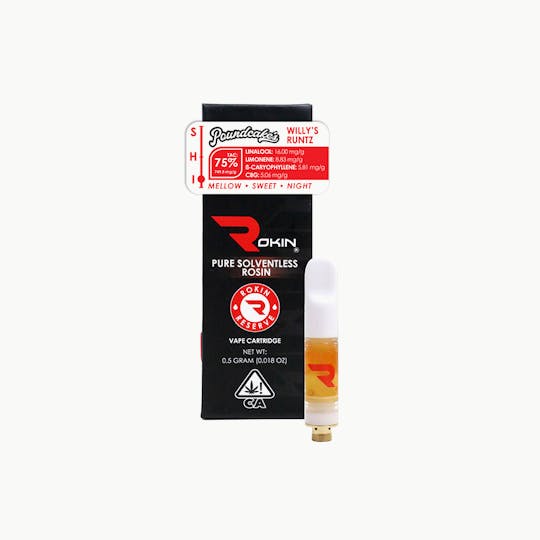 Rokin Cannabis - Rokin x Poundcakes - Reserve Rosin - Willys Runtz - Cartridge 0.5g - 1