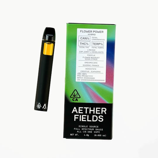 AETHER FIELDS - FLOWER POWER // PREMIUM AIO VAPE - 1g - 1