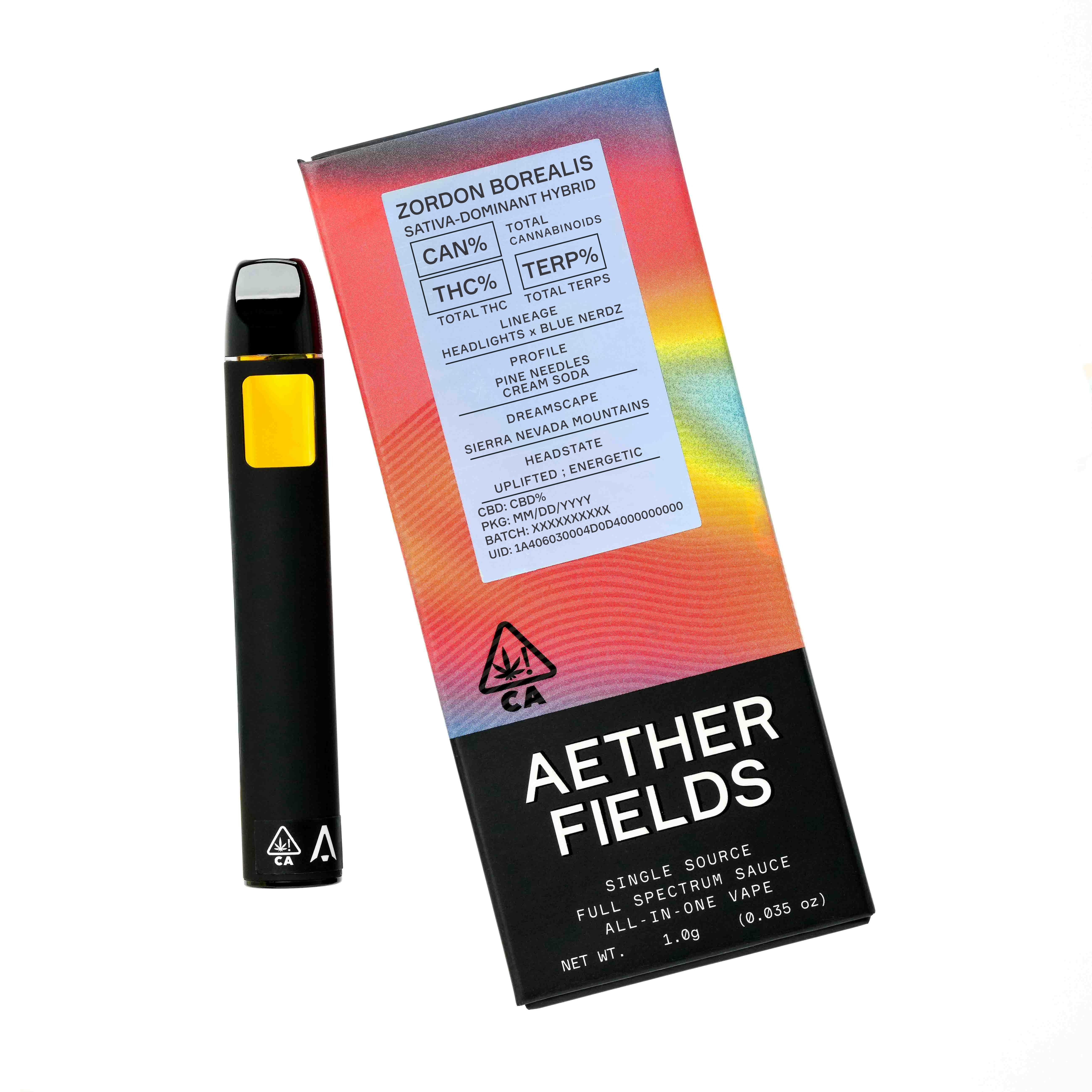 AETHER FIELDS - ZORDON BOREALIS // PREMIUM AIO VAPE - 1g - 1
