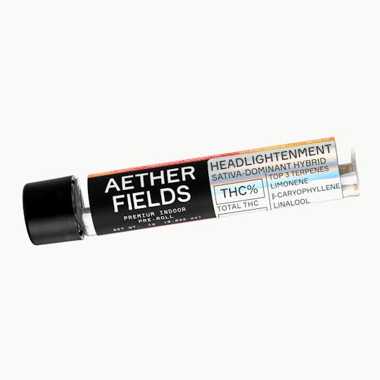 AETHER FIELDS - HEADLIGHTENMENT // PREMIUM INDOOR PRE-ROLL SINGLE - 1g - 1