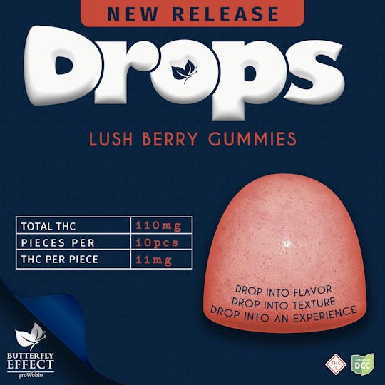 Butterfly Effect - Grow Ohio - Drops - Berry - 10pk (110mg) - 1