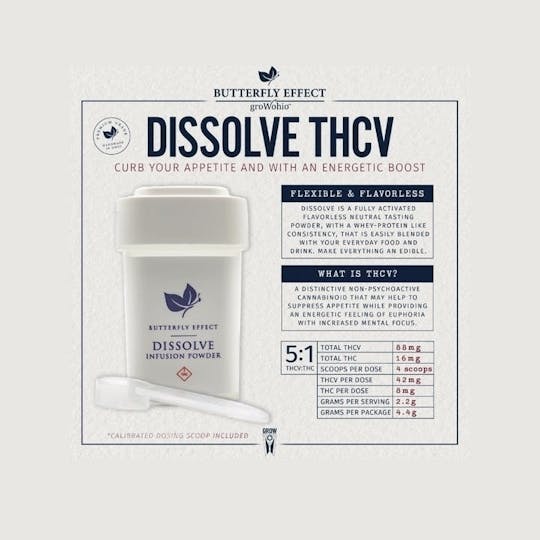 Butterfly Effect - Grow Ohio - 5:1 Dissolve Powder (THC:THCV) - 1