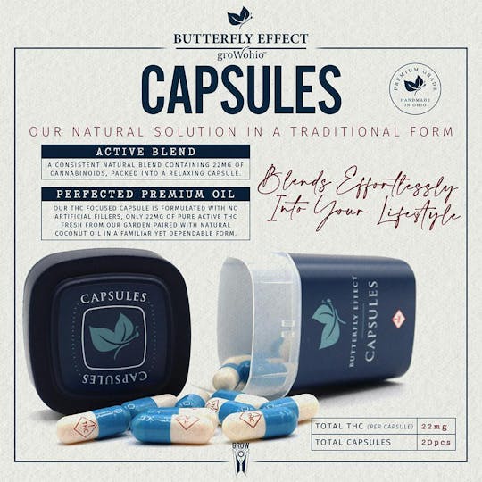 Butterfly Effect - Grow Ohio - THC Capsules (20pk, 440mg) - 1