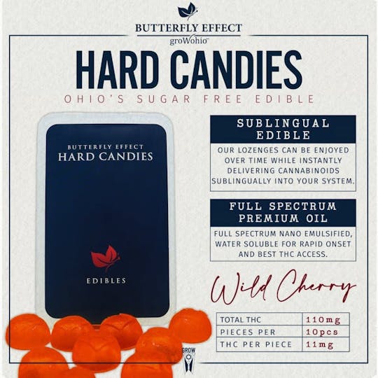 Butterfly Effect - Grow Ohio - Wild Cherry Hard Candies (10pk, 110mg) - 1