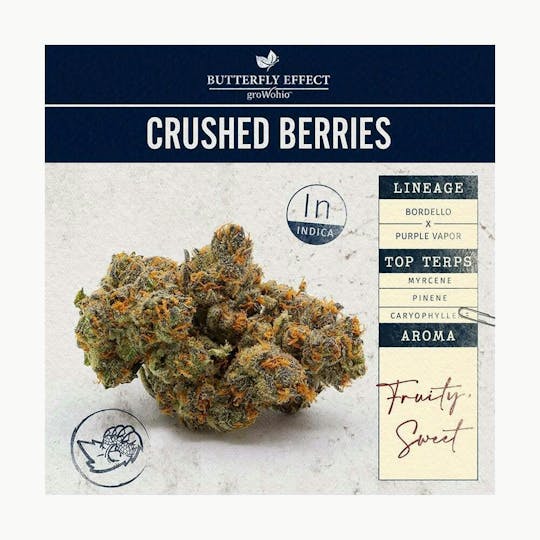 Butterfly Effect - Grow Ohio - Crushed Berries - 2.83g Flower - 1