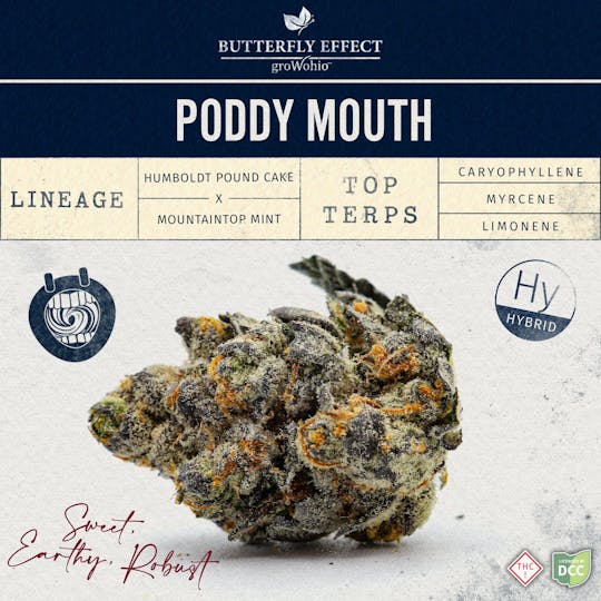 Butterfly Effect - Grow Ohio - Poddy Mouth - 5.66g Flower - 1