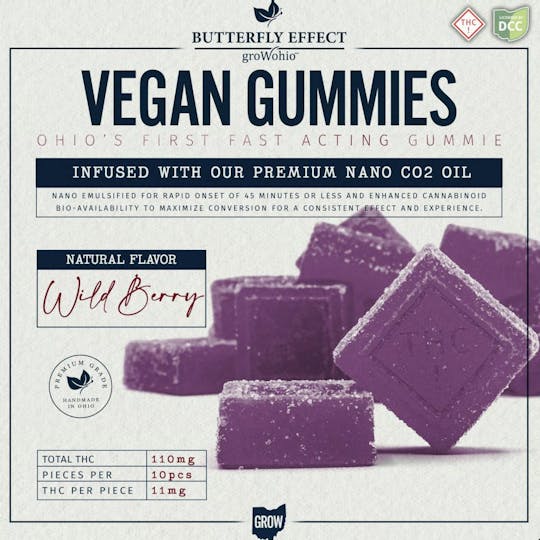 Butterfly Effect - Grow Ohio - Wild Berry Gummies (10pk, 110mg) - 1