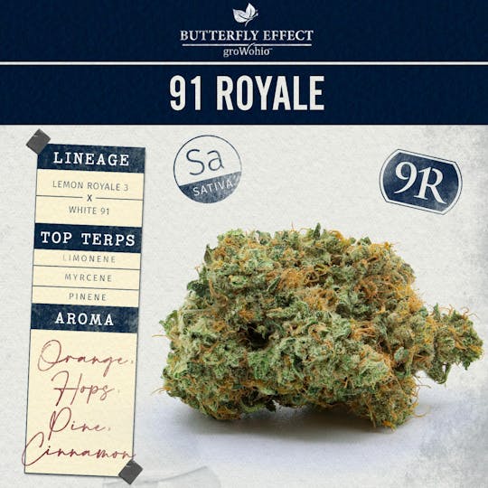 Butterfly Effect - Grow Ohio - 91 Royale - 2.83g Flower - 1