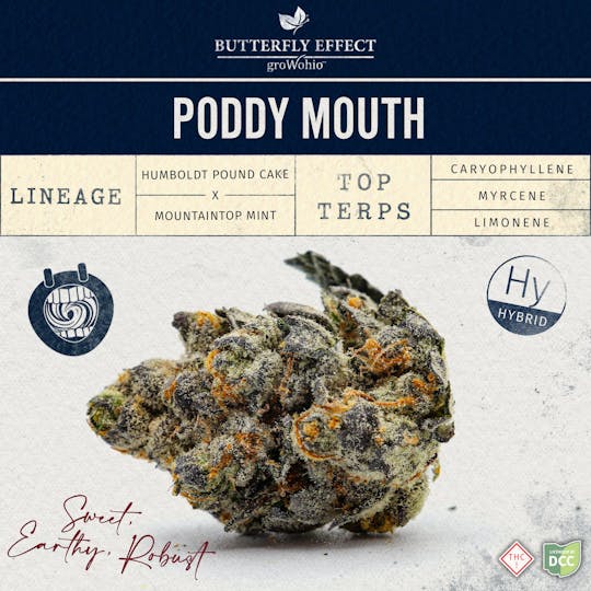 Butterfly Effect - Grow Ohio - Poddy Mouth - 2.83g Flower - 1