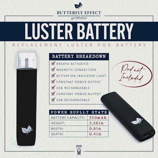 Butterfly Effect - Grow Ohio - Butterfly Effect CCELL Battery (for Luster Pods) - 1
