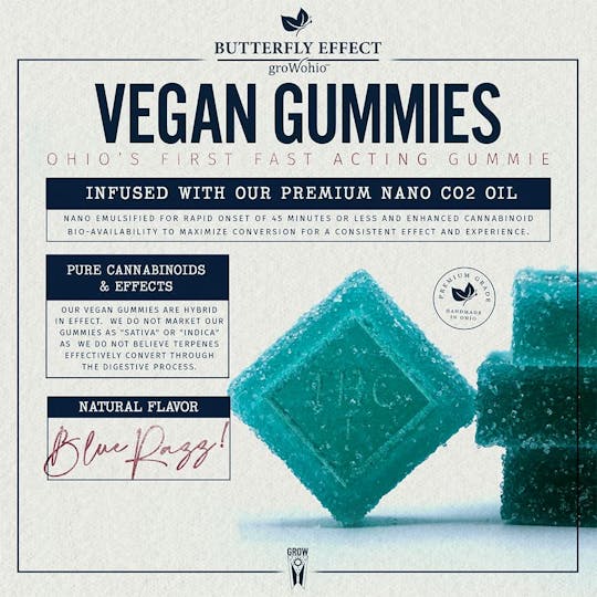 Butterfly Effect - Grow Ohio - Blue Razz Gummies (10pk, 220mg) - 1