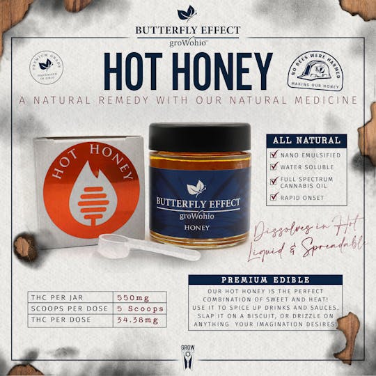 Butterfly Effect - Grow Ohio - THC Hot Honey (550mg) - 1