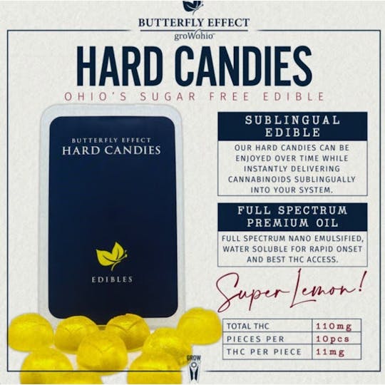 Butterfly Effect - Grow Ohio - Super Lemon Hard Candies (10pk, 110mg) - 1