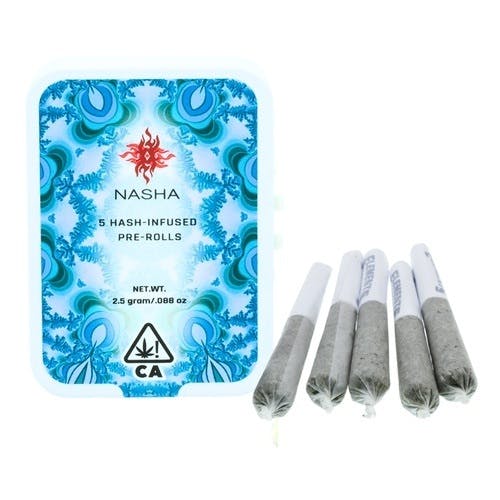 NASHA - Hash Infused PreRolls - 5 pack - G Tank x Rainbow Meltz - 1