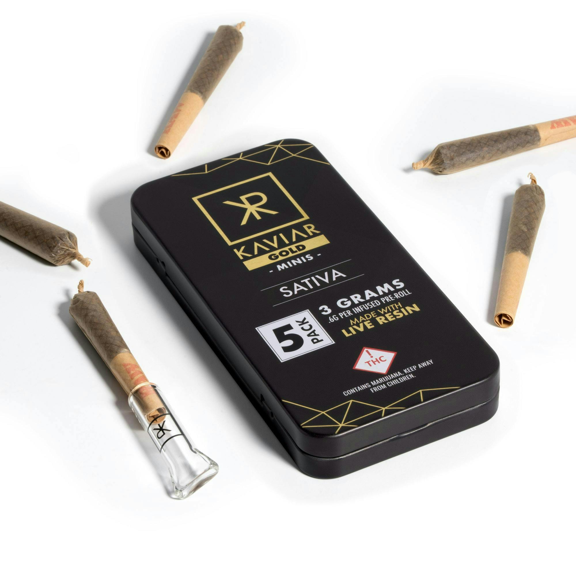 Kaviar - Kaviar | Sativa Gold | Infused Joints | 0.6g ea | 5pk - 1