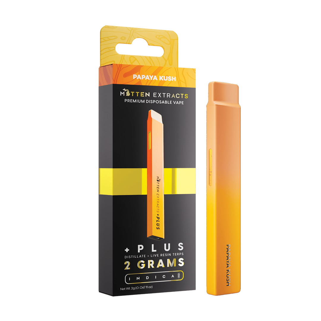 Mitten Extracts - Mitten Extracts | Papaya Kush | Plus Disposable | 2g - 1